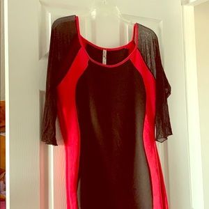 Cherry Red and Black Dress!